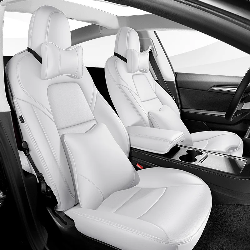 Customized premium Nappa leather New Car Interior Accessories Decoration car seat covers for Tesla MODEL 3 MODEL Y