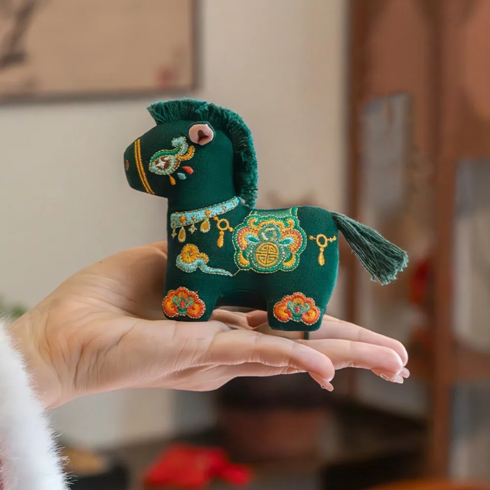 

Brocade Zodiac Horse Sachet Embroidery Chinese Style Mascot Pony Pendant Zipper Design Refillable Pony Car Pendant