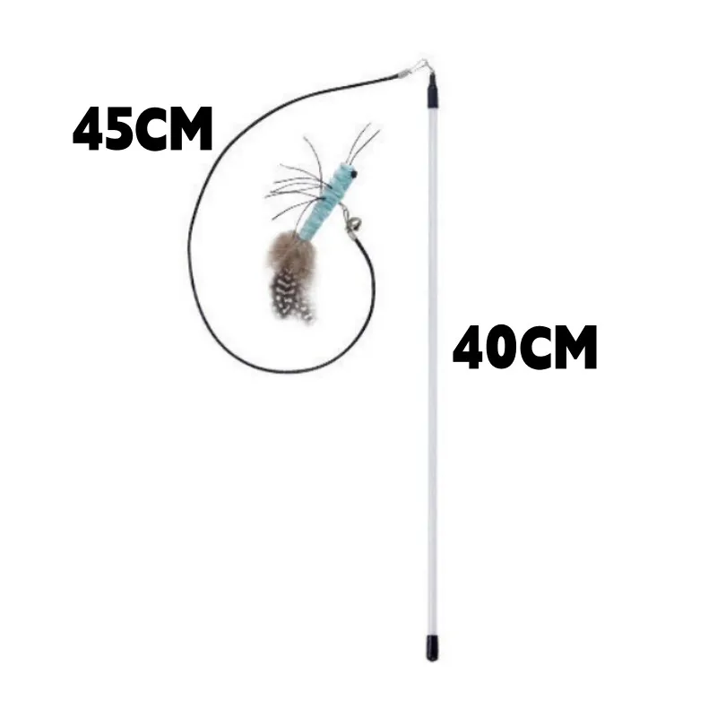 Cat Toy Feather Cats Sticks Interactive Cat Toy Steel Wire Butterfly Toys for Cats Teasing Self Hi Kitten Toys Pet Products