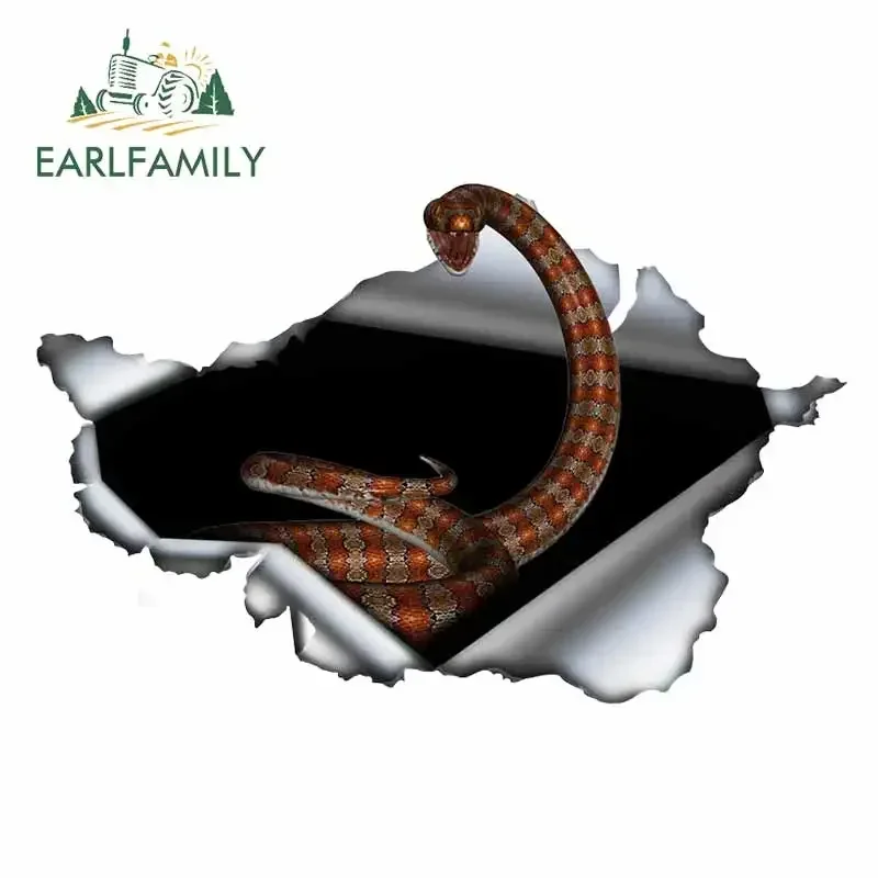 

EARLFAMILY 13cm x 8.3cm For Tear Metal Snake Motorcycle Car Stickers Auto Air Conditioner Decal Car Styling Decoration