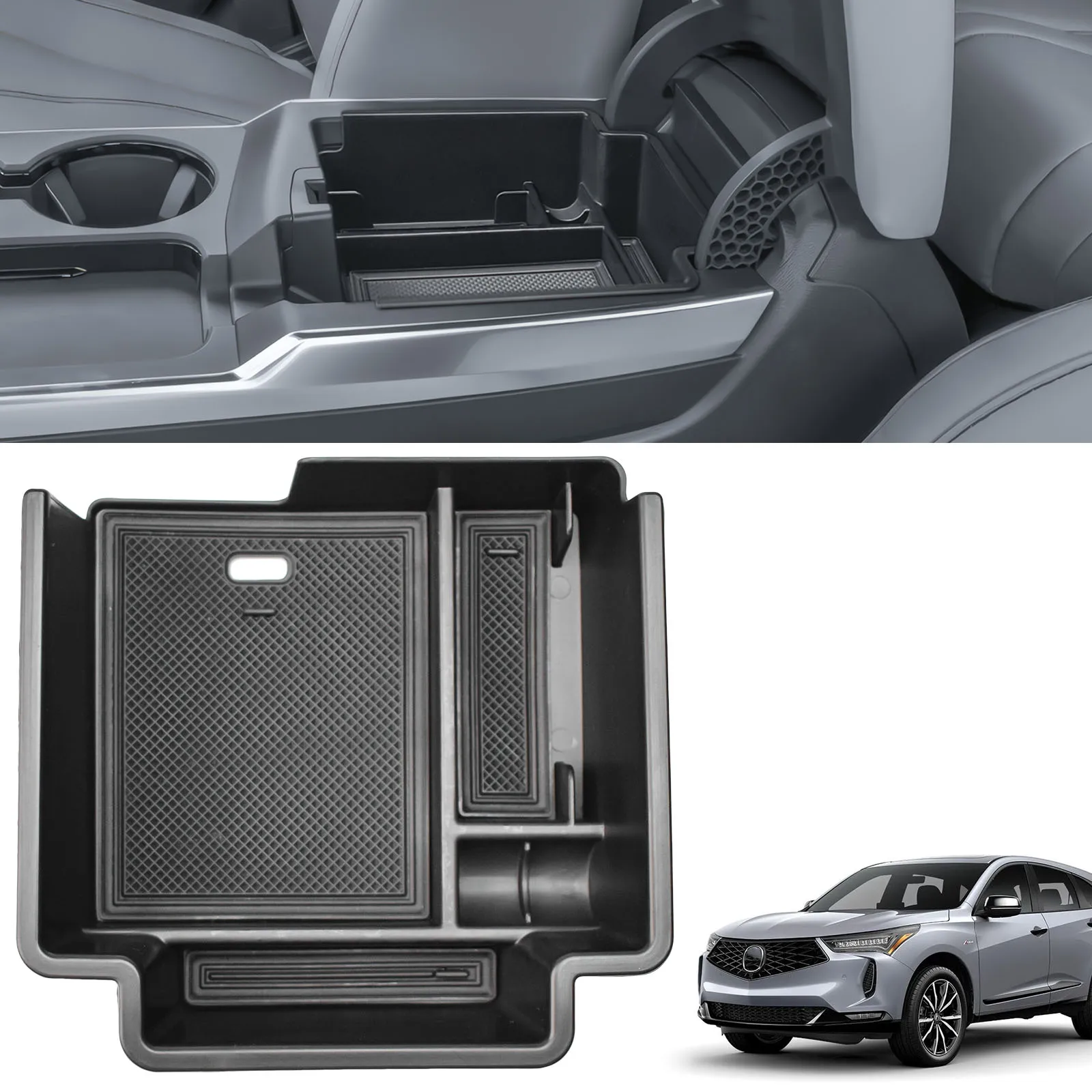 

Center Console Organizer Tray for 2025 Acura RDX Accessories Interior Car Storage Armrest Box Secondary Phone Holder Storage Box