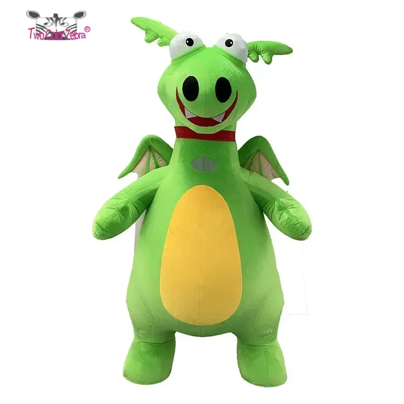 

2.6m Giant Realistic Inflatable Green Dinosaur Costume Adult Full Body Walking Blow Up Christmas Furry Mascot Suit