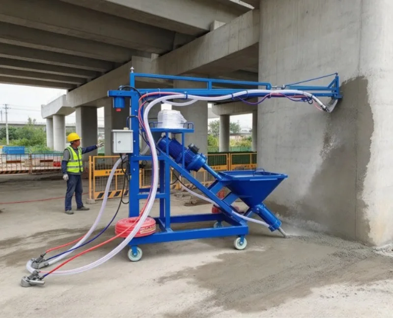 Wear Resistant Electric Mortar Spraying Machine, GRC Fiberglass Wire Sprayer For GRC Window Cover Casting
