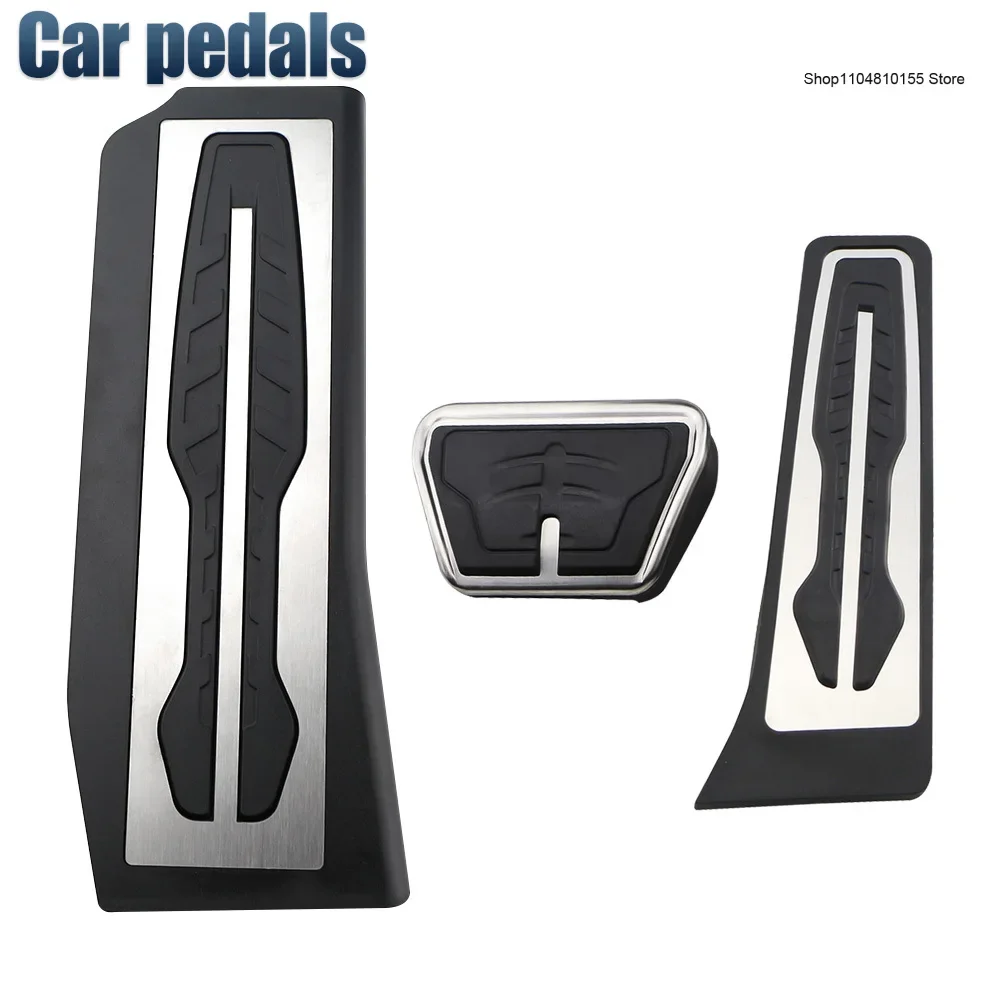 LHD Car Pedals for BMW G30 G31 New 5 Series 2017-2023 Stainless Steel Footrest Brake Gas Accelerator Pedal Cover Accessories
