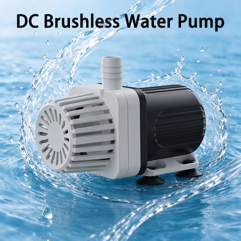 Water Pump DC12V 10W 15W 20W High Pressure Ultra Quiet Solar Lift 2/3/4M 600/700/800L/H Brushless Motor Submersible Water Pumps