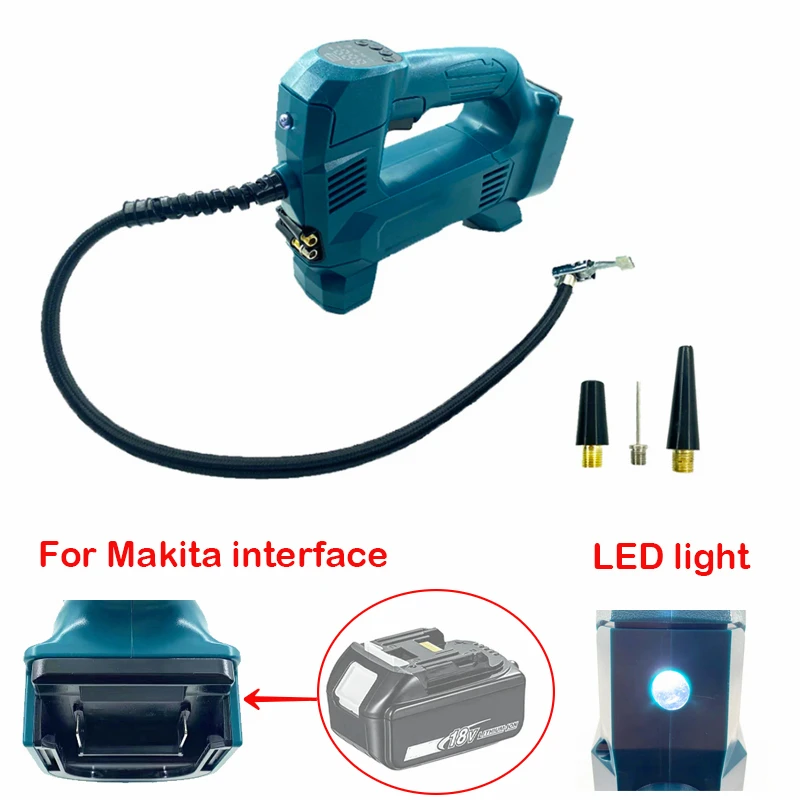 For Makita 18V Battery Electric Inflator Air Compressor Inflatable Pump Cordless Electric Air Pump Portable Car Bike Tire Ball