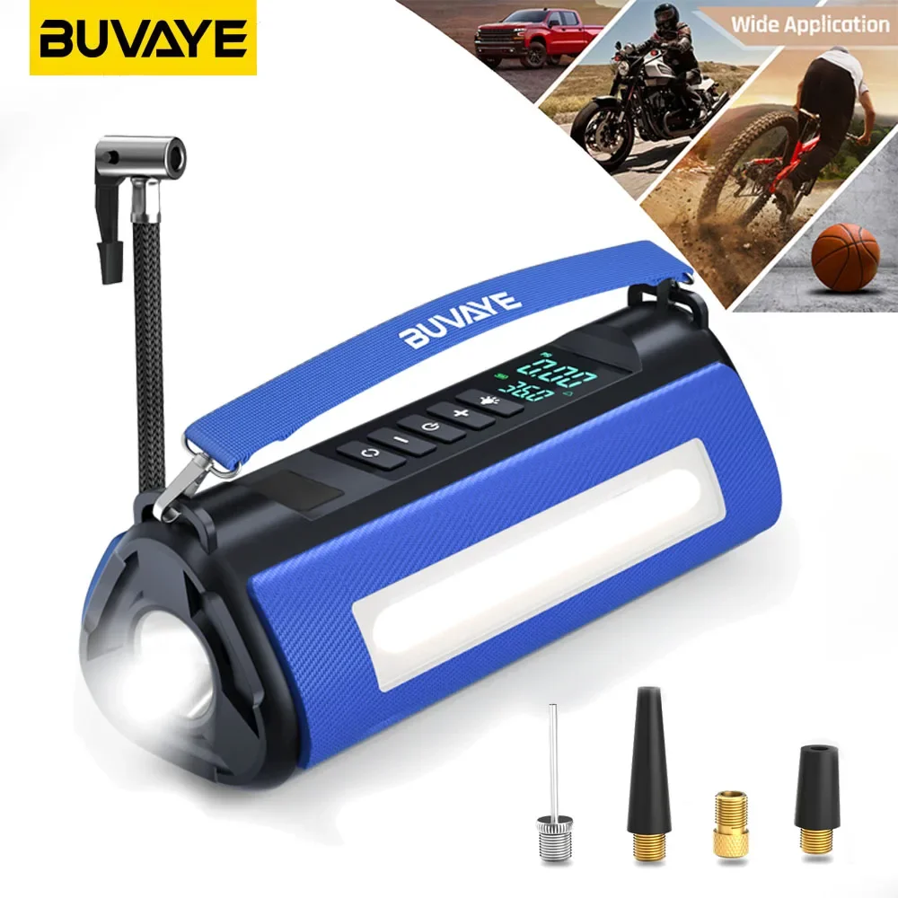 

BUVAYE Car Air Pump Portable Multi-function Inflator Outdoor Inflatable Lighting Suitable for Cars, Motorboats, Basketballs