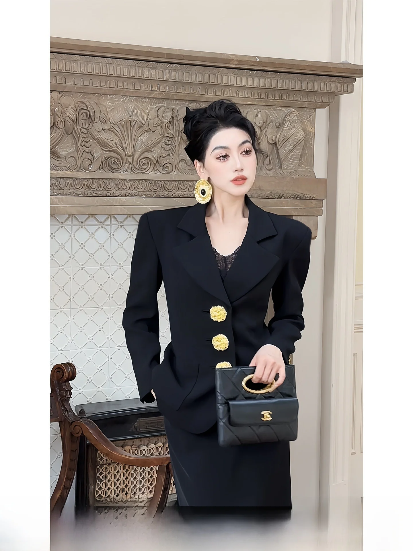 

LYXJ Paris Overture: Женский укороченный пиджак с завышенной талией, элегантный стиль, весна 2026, новая коллекция, премиум-класс