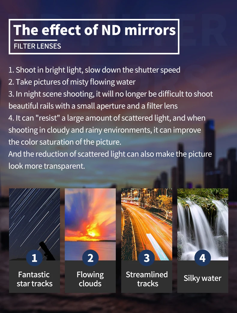 For Insta360 X6 X5 ND Filters ND16 ND32 ND64 Cinematic Motion Blur Tempered Glass Filter For Insta 360 Action Camera Accessories