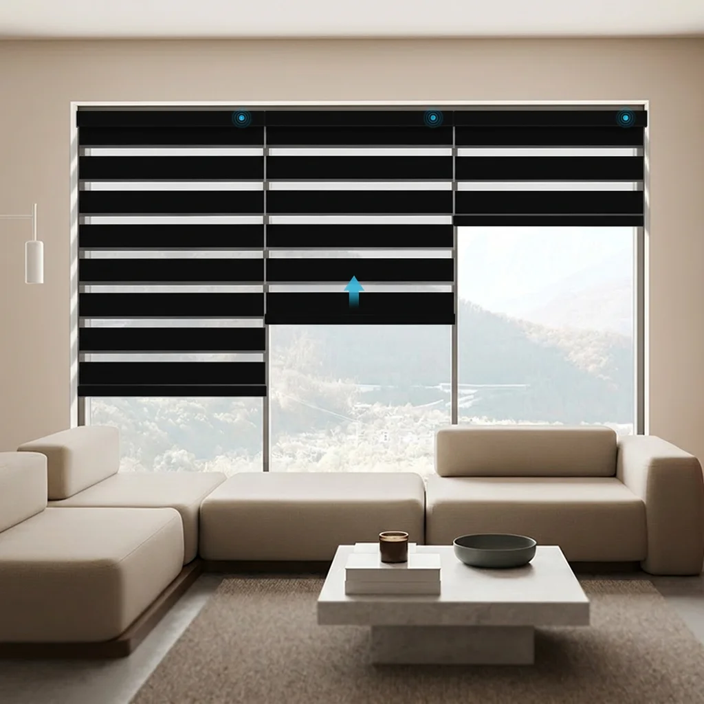 Pure living starts here. Non-toxic zebra blinds. Anti-static polyester repels dust mites. UV protection. Formaldehyde-free.