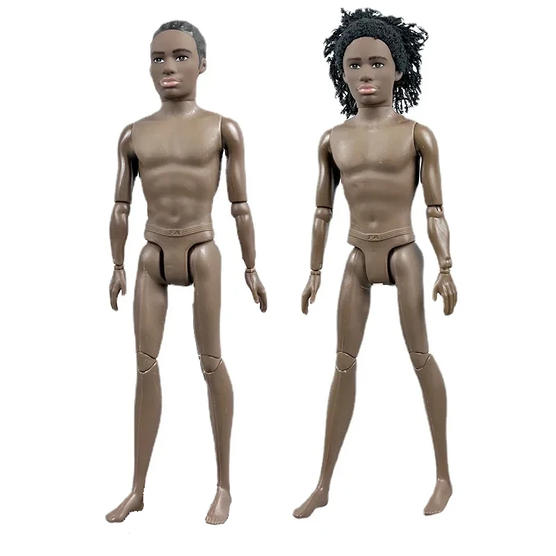 

1/6 BJD Black Male Doll Naked Movable Jointed Body With Dreadlocks Braiding Hair Head 12" BJD Men Doll Accessories Kids Toys