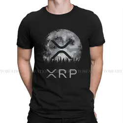 Ripple XRP Coin To The Moon Harajuku TShirt Cryptocurrency Creative Tops Leisure T Shirt Men Tee Unique Gift Clothes