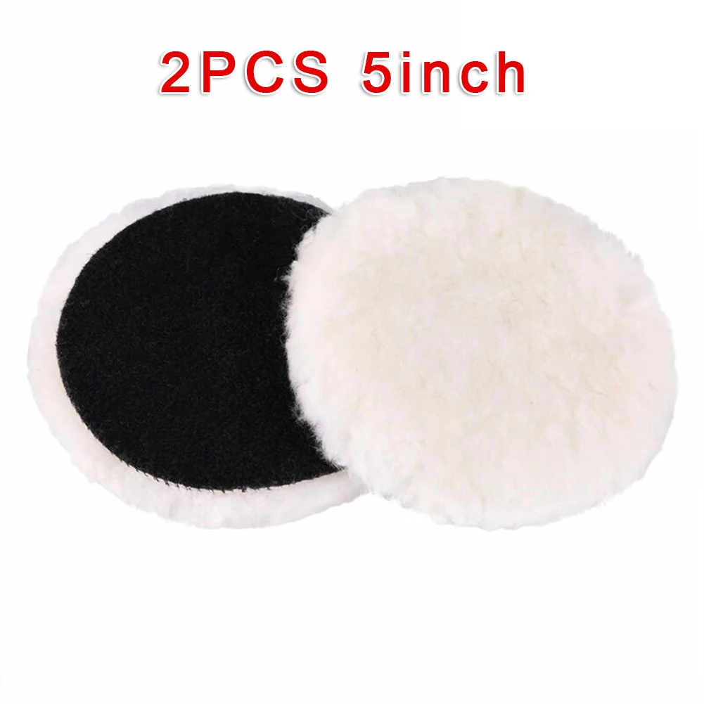2pcs 5/6/7 Inch Wool Buffing Polishing Pads Bonnets Sanding On Car Buffer Automobiles Accessories Cleaning Tools Polishing Disc