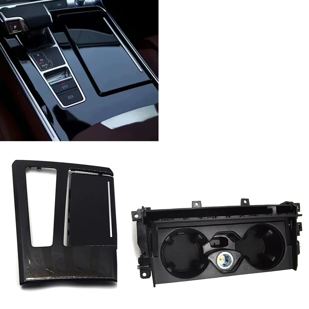 

4KD 862 533 4P 4KG 863 969E central water cup holder central channel painted black decorative panel car for Audi A6 A7