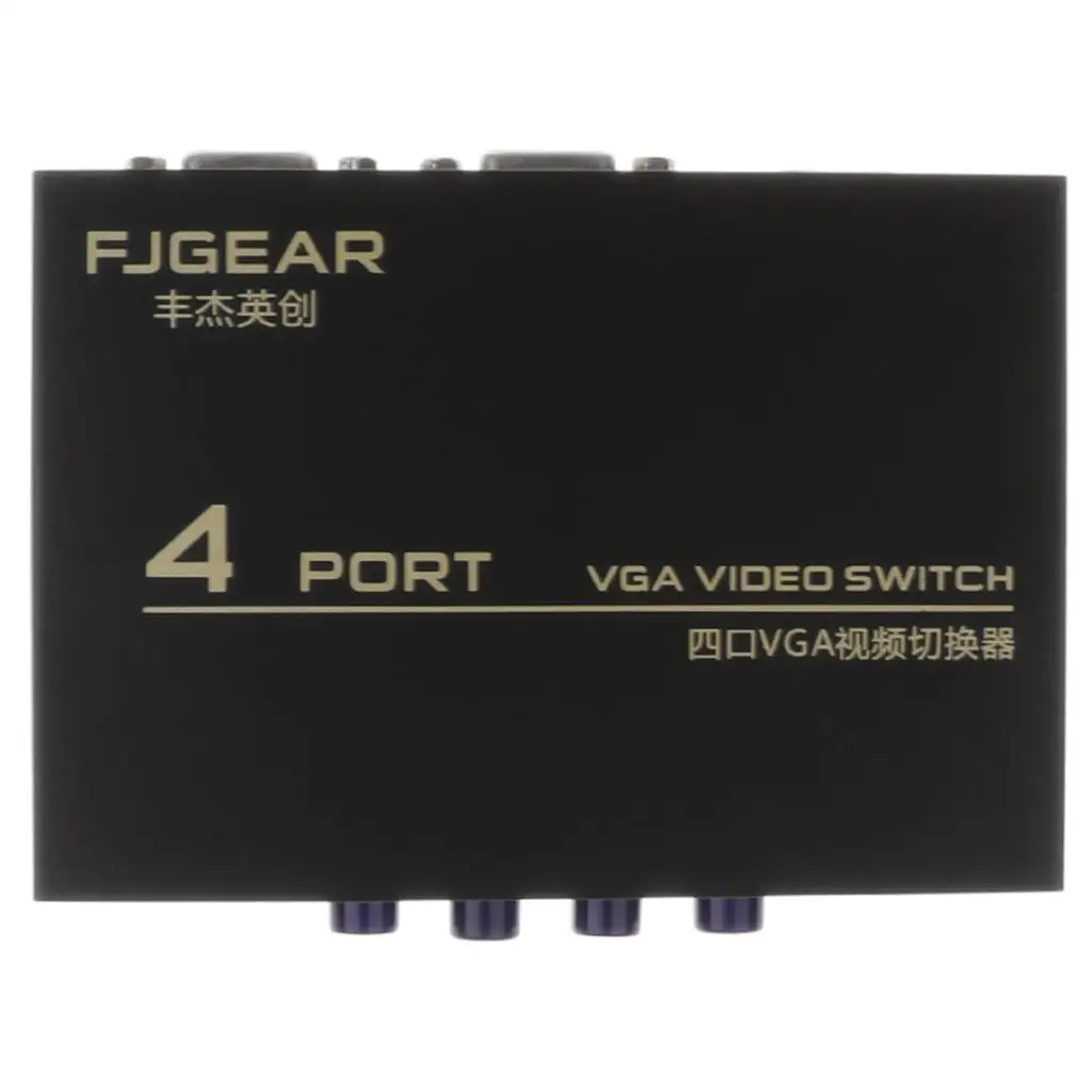 4-In-1-Out VGA Monitor Sharing Switching Adapter for LCD PC TV Monitors