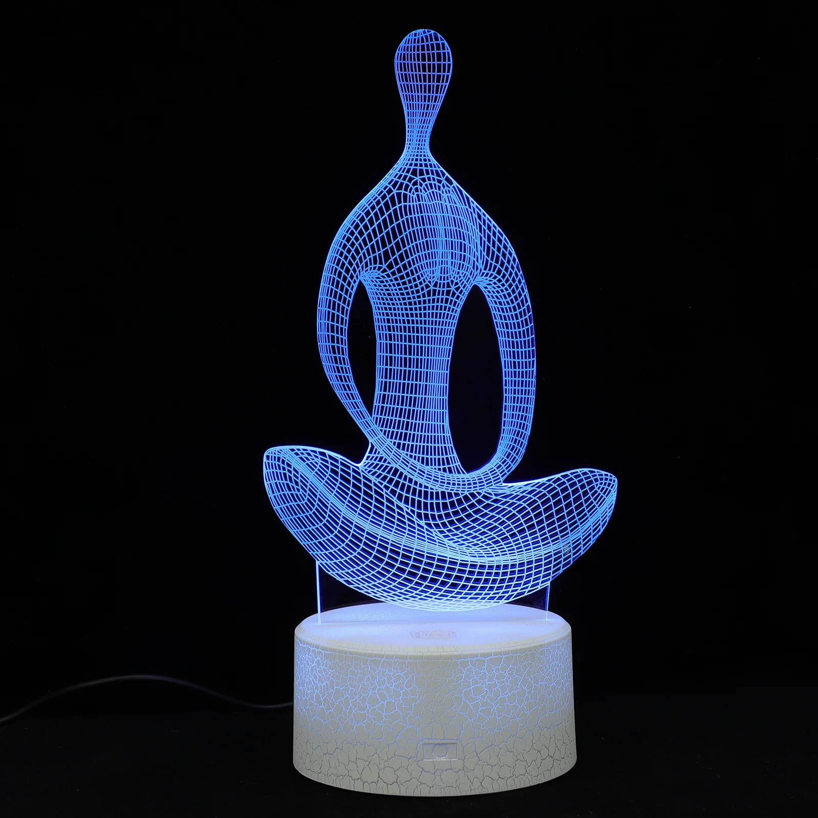 1 مجموعة اللمس ثلاثية الأبعاد ضوء الليل تغيير Led الوهم مصباح Usb بالطاقة التأمل الشكل ديكور السرير ضوء للمنزل