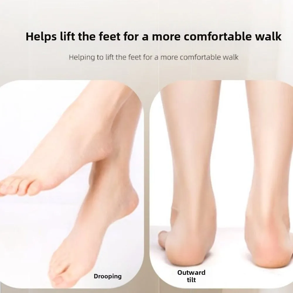 Soporte de barra de aluminio para pie, férula de compresión elástica, soporte ortopédico para pie de caída Dorsal, transpirable y cómodo