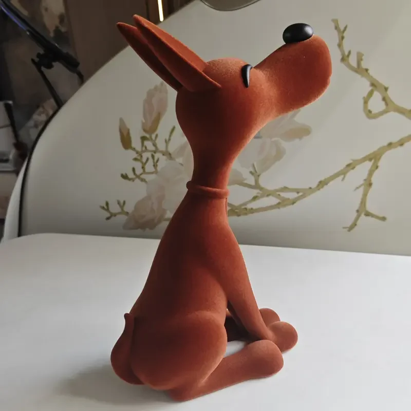 Advanced 3D Doggy Statue Ornament Living Room Bedroomhome Decoration Resin Products Housewarming Gifts Halloween Decoration