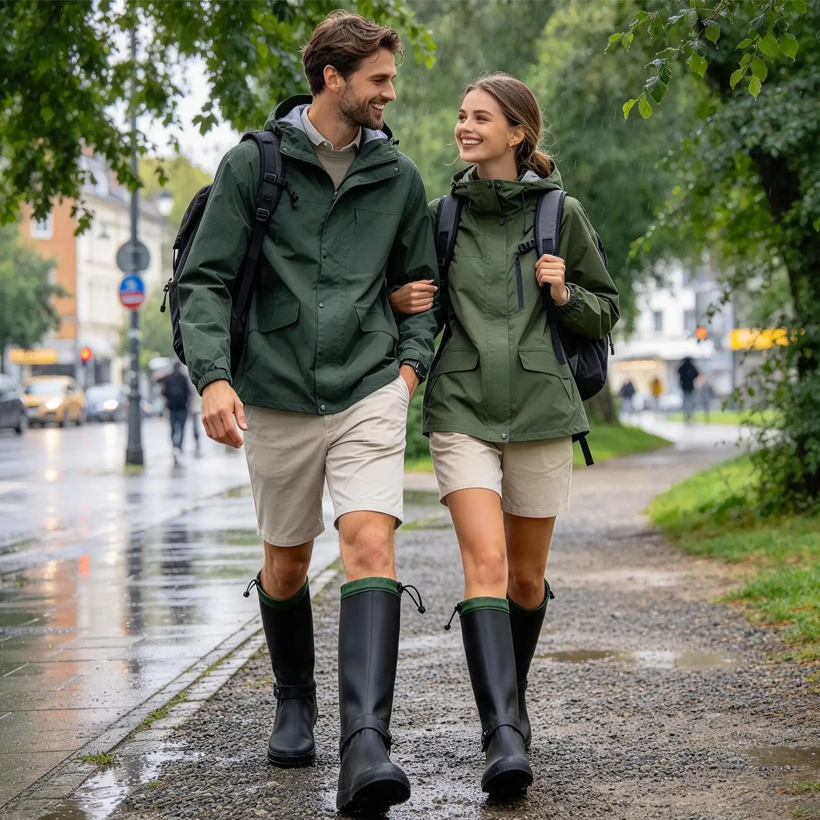 Cubrezapatos impermeables con cremallera, de gran tamaño, fáciles de poner y quitar, con suela antideslizante, duraderos, resistentes al desgaste y plegables, ideales para senderismo y ciclismo.