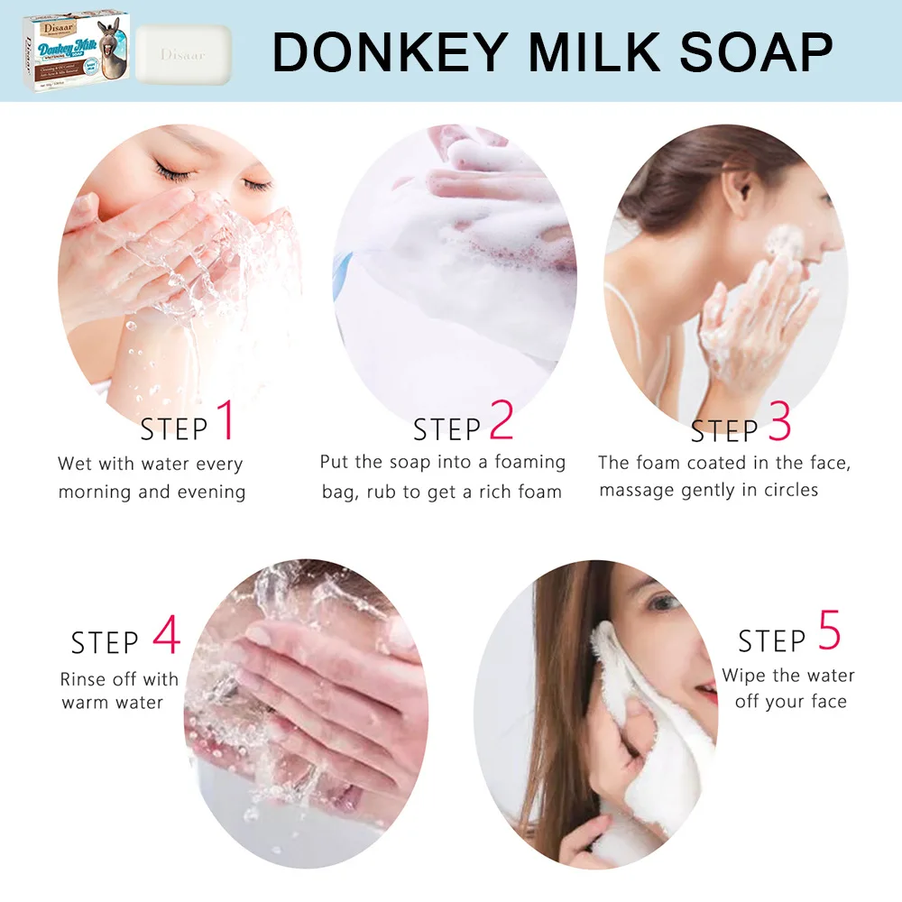 Donkey milk cleansing body cleansing soap moisturizing and exfoliating mite killing germicidal handmade soap bleaching cream