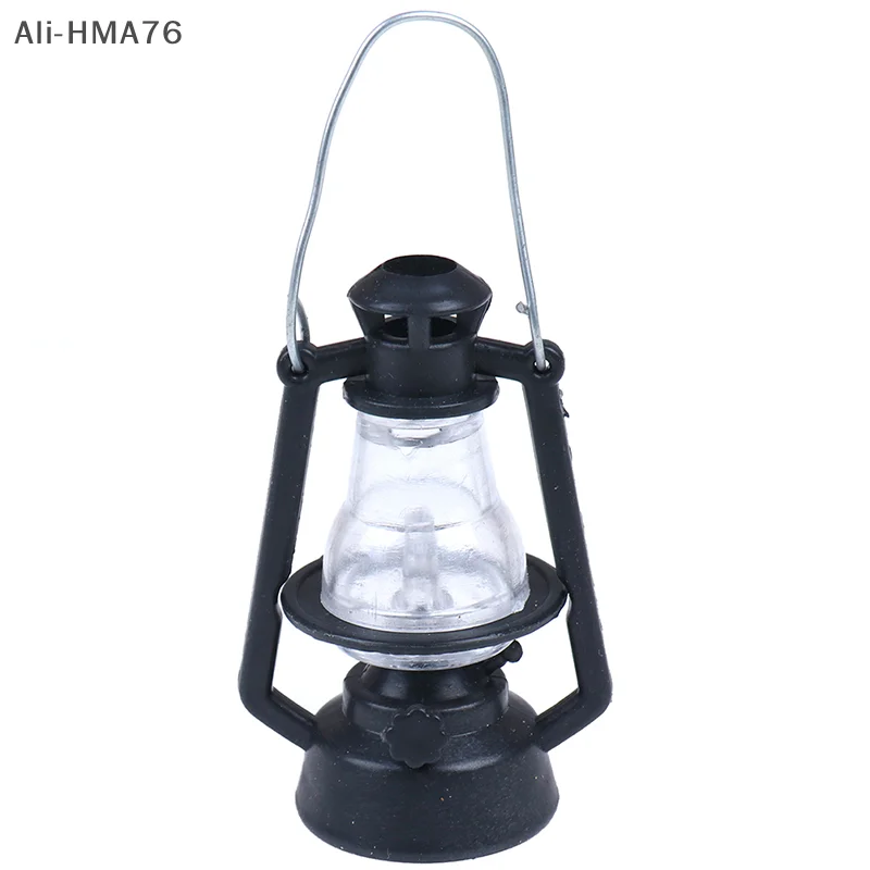 HMA76-1:12 Dollhouse children gift Toy mini Furniture Miniature black Kerosene lamp