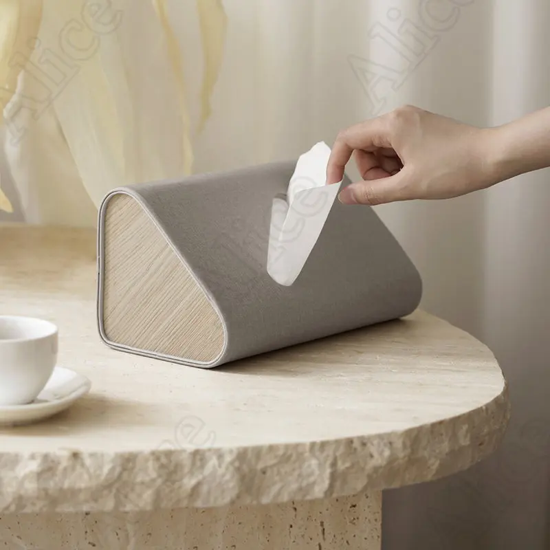 Modern Luxury High-end Leather Tissue Box Bedroom Paper Towel Storage Boxes Dining Table Decor Napkin Holder Ornament Home Decor