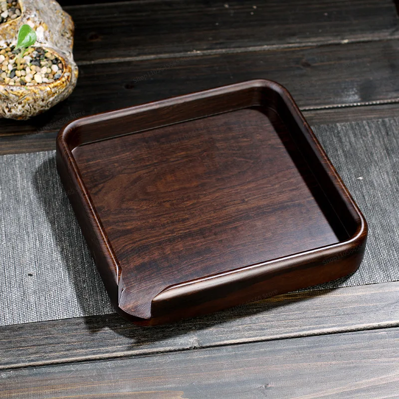 For Tea Box Tray, Solid Wood Integrated Tea Cake Tray, Dry Brewing Tray, Tea Room Decoration