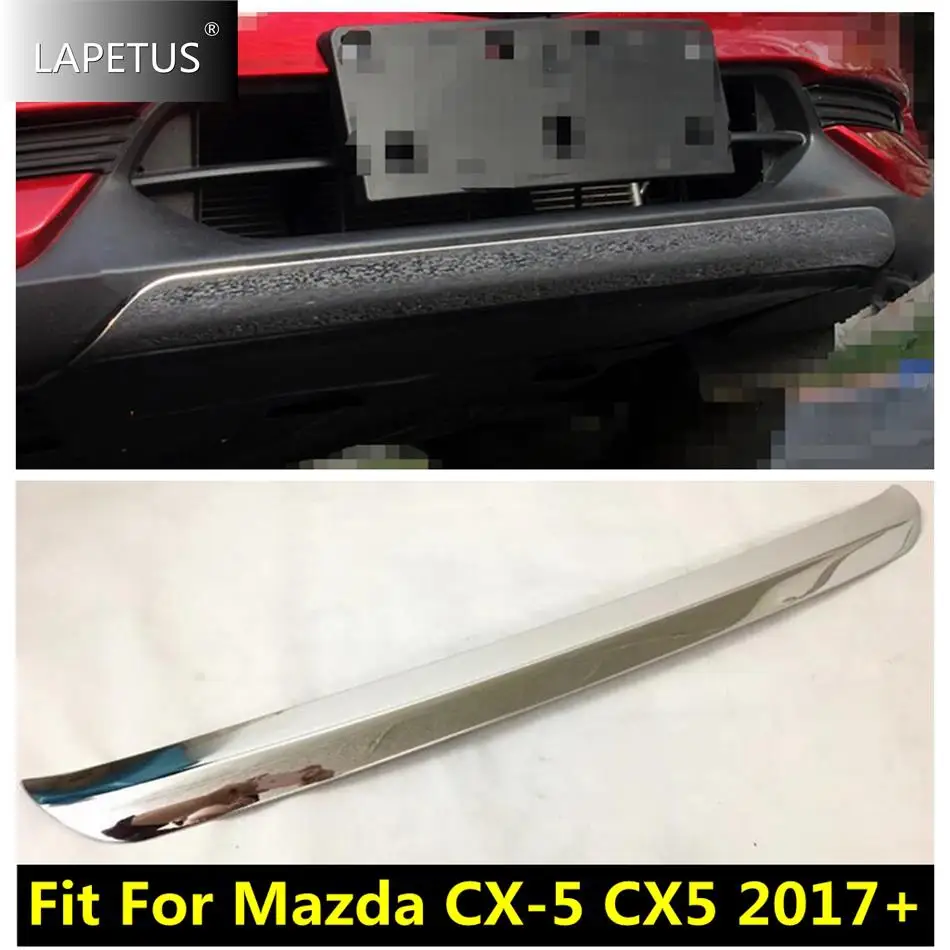 

Car Accessories Front Bumper Under Grille Grill Molding Strip Protect Plate Decor Cover Trim Fit For Mazda CX-5 CX5 2017 - 2023