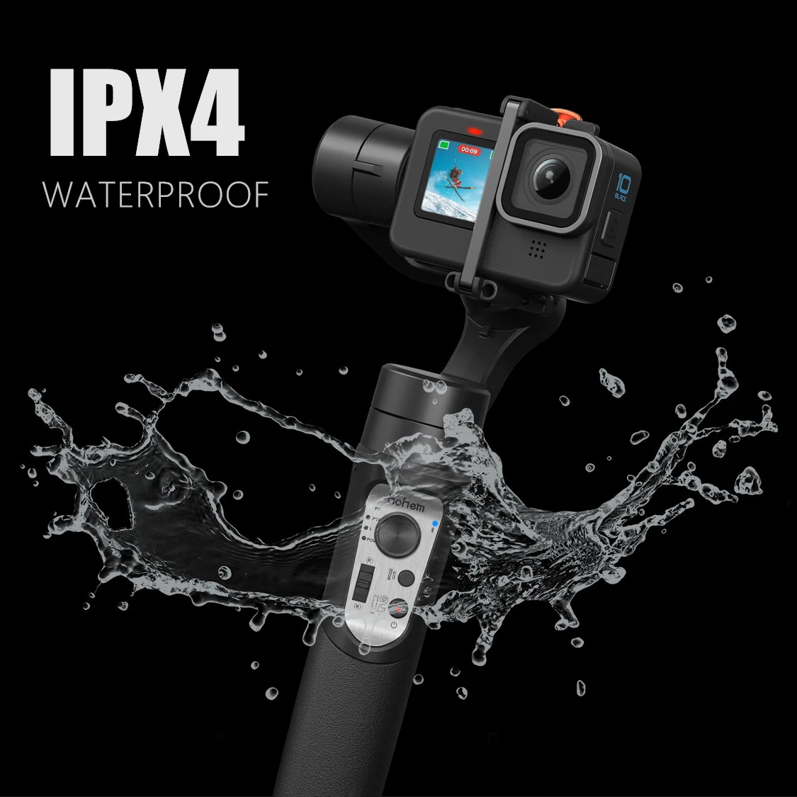 

iSteady Pro 4 Gimbal for GoPro 12/11/10/9/8/7/6 DJI OSMO Insta360 One R IPX4 Waterproof Action Camera 3-Axis Handheld Stabilizer