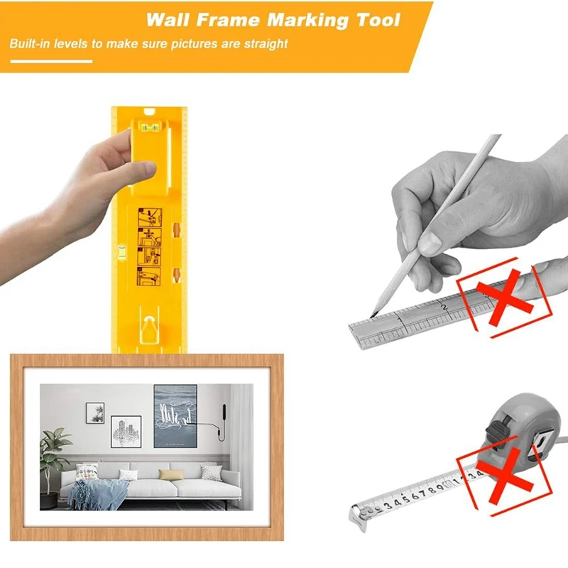 Picture Hanging Tool Kit Replacement Accessories With Level Easy Frame Picture Hanger Wall Hanging Kit