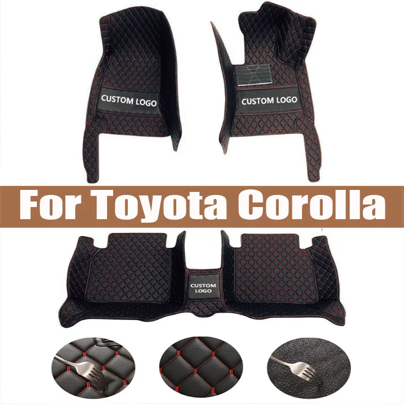 Car Floor Mats For Toyota Corolla 9th Gen. 2000 2001 2002 2003 2004 2005 2006 Auto Foot Pads Interior Accessories