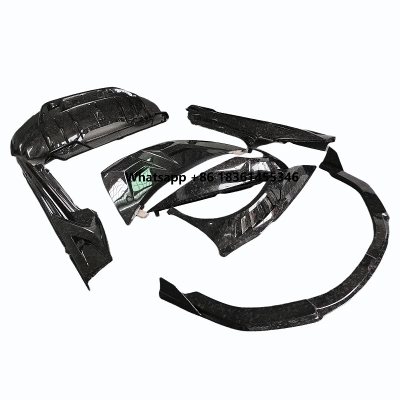 Hot Selling LP640 P Style Forged Grain Body Kit for LP580 LP610 Front and Rear Bumper Mudguard Cover