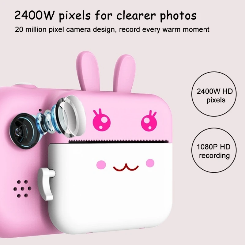LX0B Double Lens Camera Printer 1080P 2400W Students Handsfree Copy Photos Printing