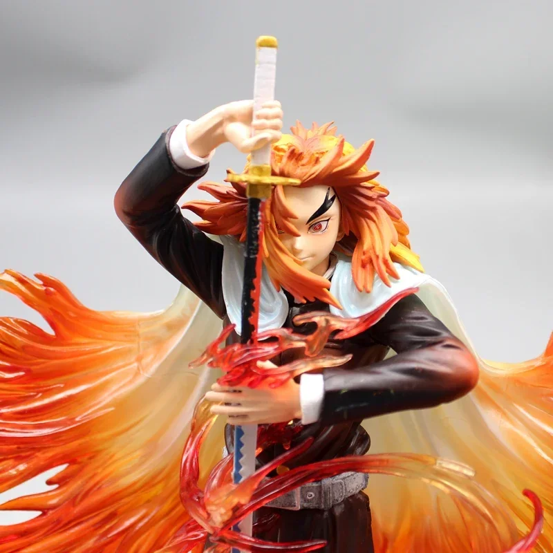 Figuras Demon Slayer Rengoku Kyoujurou de 30cm, estatua Gk, modelo de figura de Anime, colección de muñecos, decoración de habitación, juguetes de escritorio, regalo