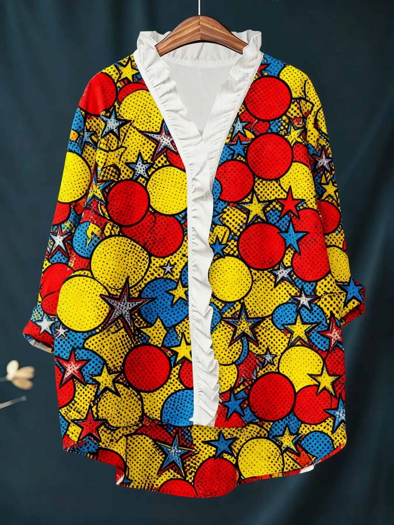 Autumn new V-neck casual top, women's long sleeved lace shirt, Versatile pairing with jeans and dresses