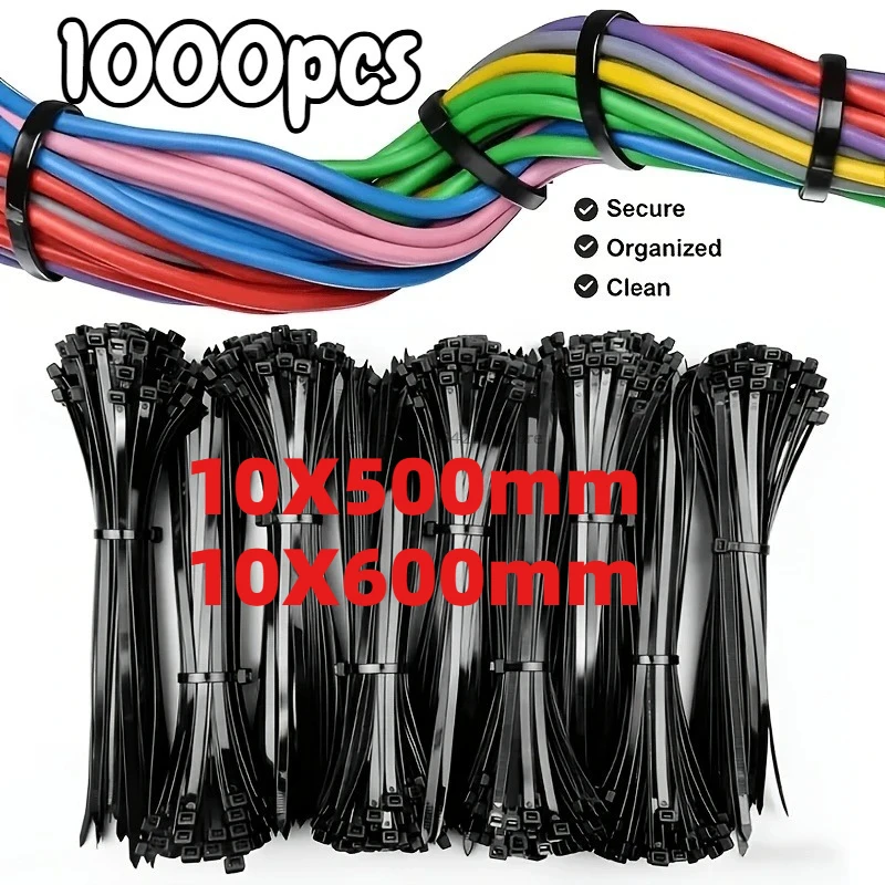 High Strength Nylon Zip Ties Push Mount Clip Self Lock Tooth Structure Cable Fastener for Cabinet Household  Wire Fix Parts