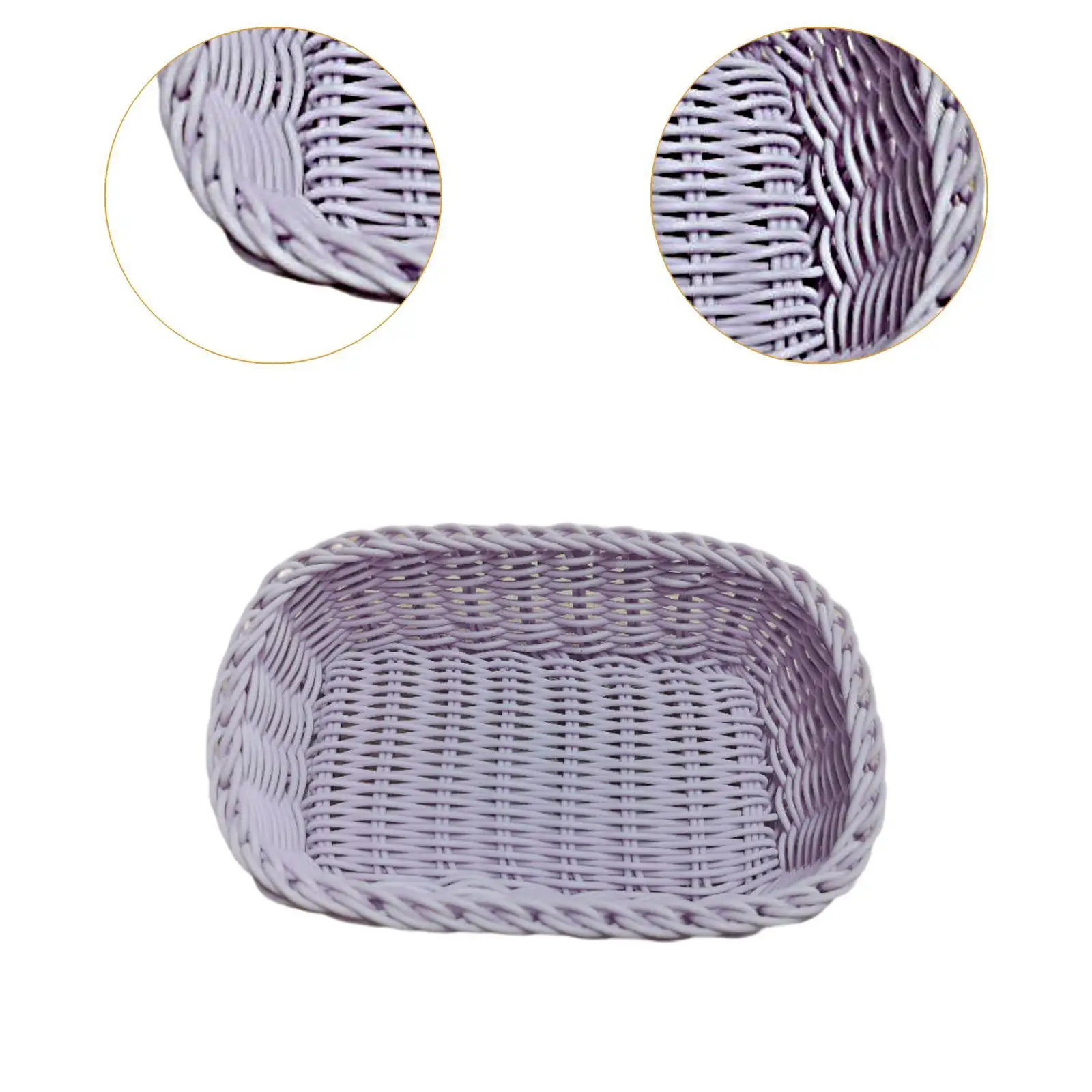 Woven Basket Craft Table Organizer Table Storage Bin for Closet Coffee Table