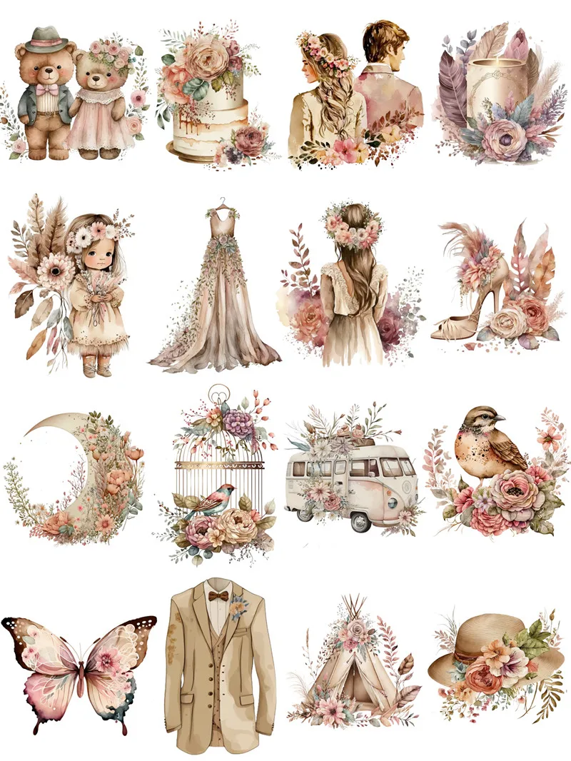 Bohemian Wedding stickers/Scrapbooking Stickers /Decorative Sticker /DIY Craft Photo Albums notebook