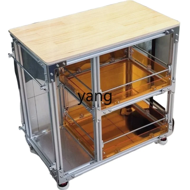 Lmm removable tea table acrylic locker sofa side Japanese style trolley