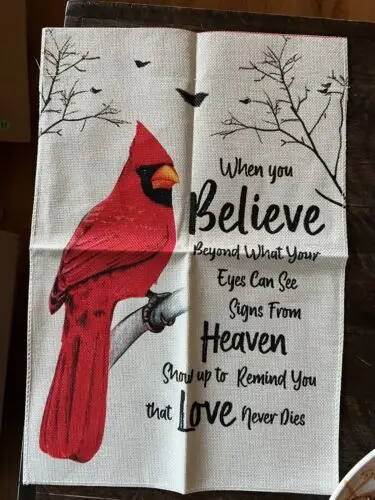 Cardinal Heaven Garden Yard Flag - Cardinals Outdoor Flag 12”x18”