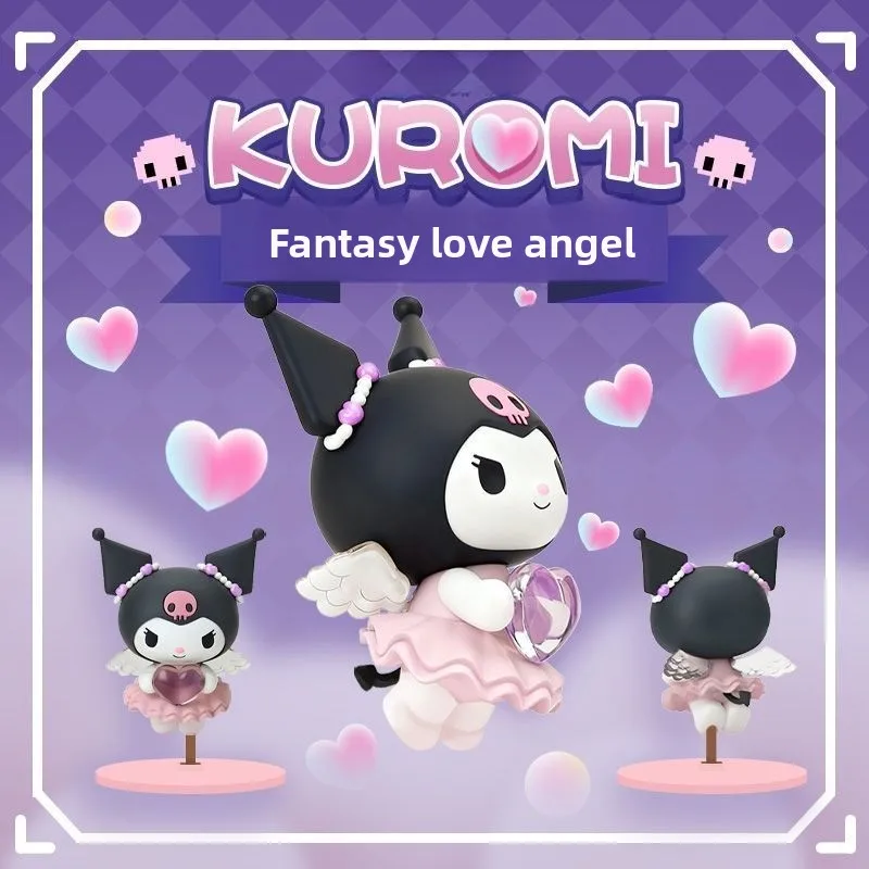 Cute Cartoon Hello Kitty My Melody Kuromi Fantasy Love Angel Ornaments Kawaii Creative Desktop Figures Selected Birthday Gifts