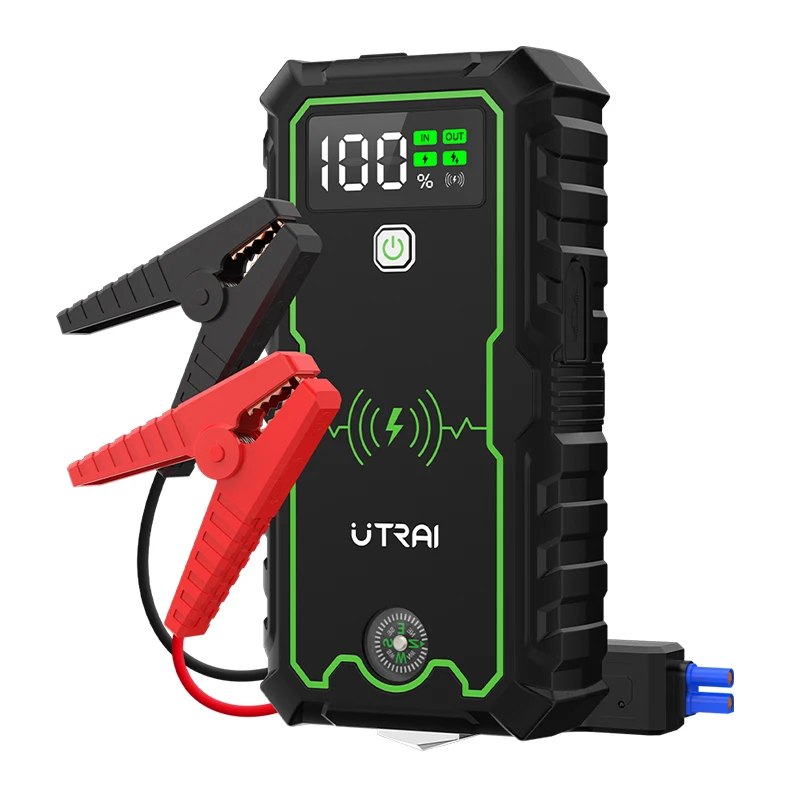 UTRAI Rozrusznik Samochodowy 4000A Rozruszniki Akumulatorów Samochodowych 16000mAh Przenośny Power Bank 10W Bezprzewodowe Ładowanie Wzmacniacz Rozruchowy do Samochodu — zdjęcie 2