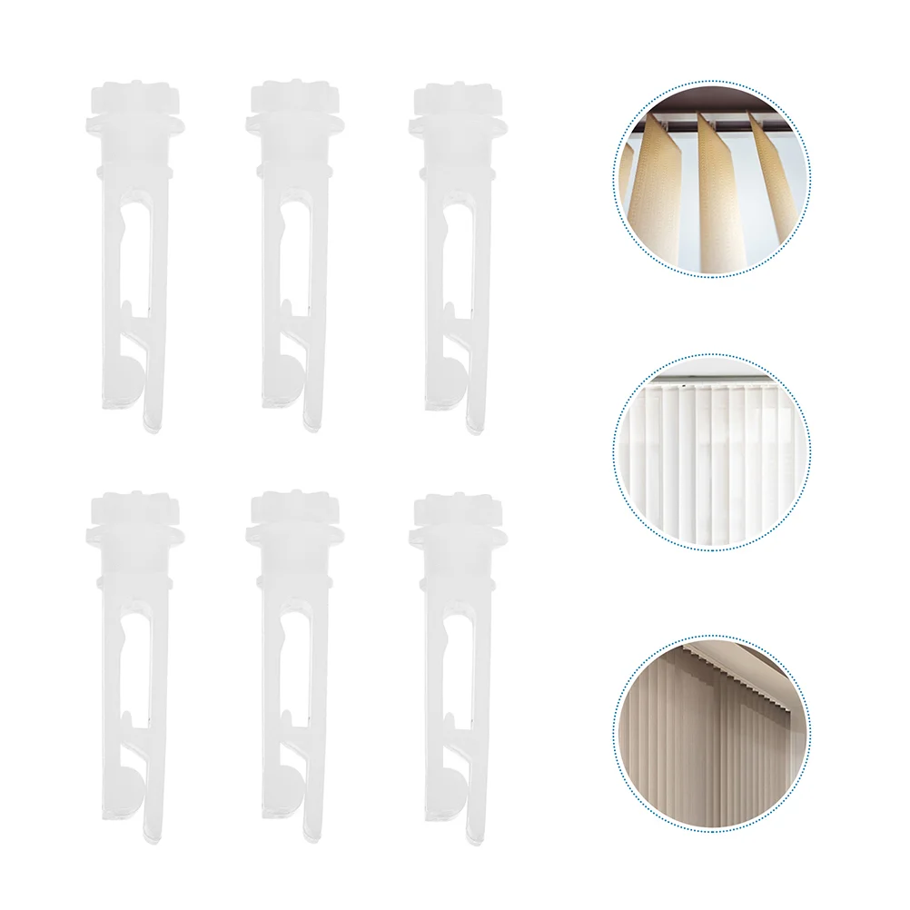 12 Pcs Curtain Repair Pulleys Shutters Blinds Replacement Parts Vertical Stem Stems Fixer Pvc for Window