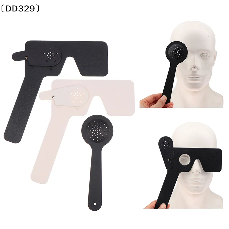 Eye Occluder For Vision Test And Optometry Eye Spoon Eyesight Adjustment Ruler Multiple Pin Hole Occluder Eye Patch〔DD329〕