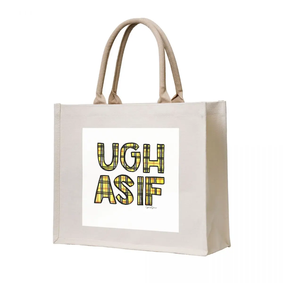 

UGH AS IF Tote Bag custom canvas bag large size bags foldable reusable bag shopper women