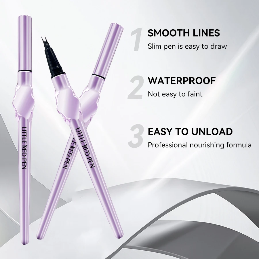 2 Prongs Wild Eyebrow Pen Liquid Brow Pencil Waterproof Smudge-Proof Micro Hair Stroke Eyebrow Pen Cosmetics for Women