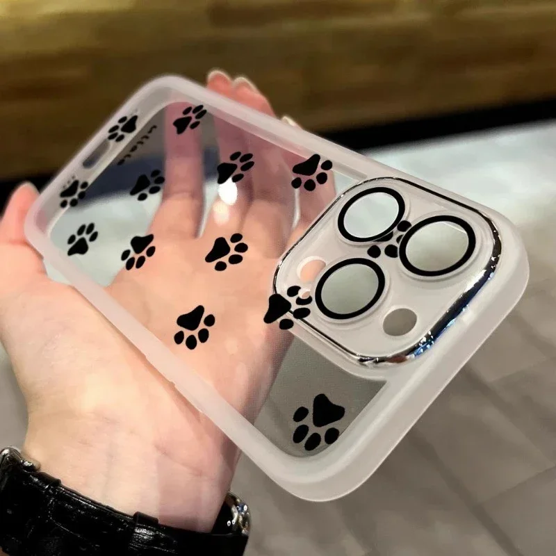 Phone Case For Vivo Y29 Y19s Y300 Y200 Pro Y200i Y200T Y200E Y100 Y100T Y28 Y28s Y18 Y18s Y18E Y03 Cute Paw Print Soft Casing