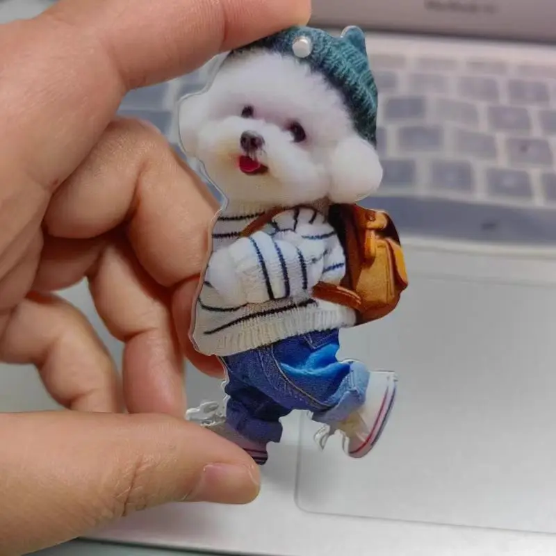 Creative Puppy Man Backpack Rearview Mirrors Pendant Car Hanging Ornaments Car Decoration Accessories Gifts For Women Men image 5