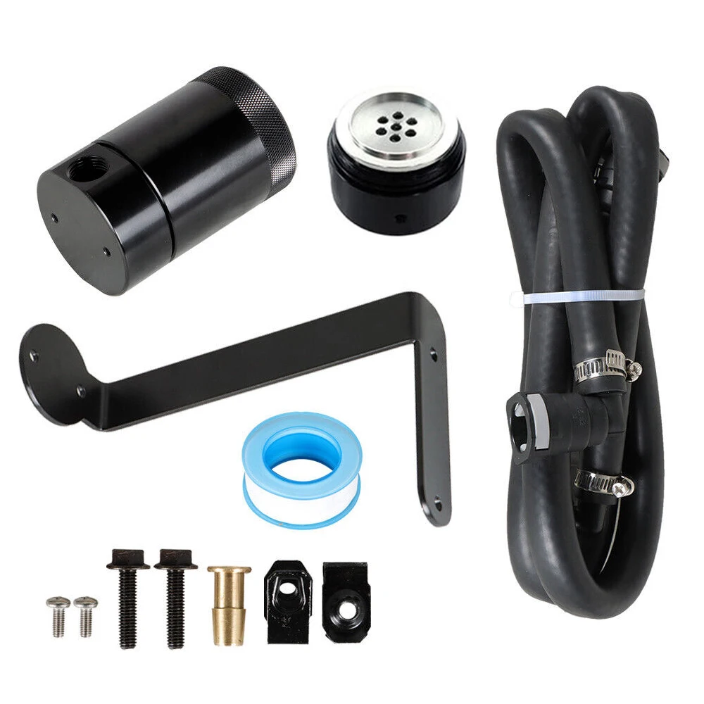 

Aluminum Oil Catch Can Oil Separator Engine Parts for F150 2.7L 5.0L Raptor 3.5L Ecoboost
