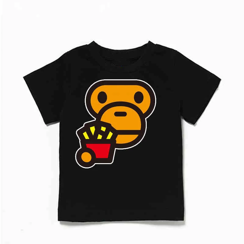 

2025 Child Boys Girls Baby Monkey T Shirts Summer Short Sleeve Boy Clothing Causal T Shirt Tops Children clothing Streetwear Tee